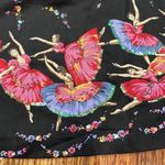 Willi Smith  black floral ballerina sequin cotton skirt size 10 NWT Photo 4