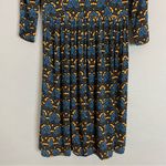 ASOS  Patterned Dress Blue Long‎ Sleeves Detailed Print Photo 6