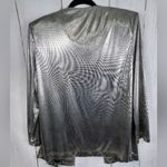 Vintage Joan Walters Silver Metallic Shiny Cardigan Jac Size 8 Photo 11