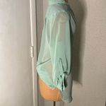 fab'rik Fab’rik Sheer Mint Green High Low Top S Boho Coconut Girl Coquette Girl Pastel Photo 1