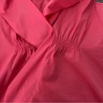 BCBGMAXAZRIA  Pink Coral Wide Ruffle Collar Faux Wrap Sleeveless Blouse, Sz S Photo 11