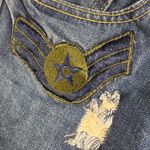 Forever 21  Premium Denim Distressed Jean Shorts – Size 26, Americana Patches Photo 7