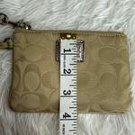 Coach Poppy Tan Signature Canvas Wristlet Photo 6