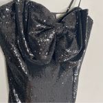 Ronny‎ Kobo Hazel Sequined Bow Mini Dress Black L Size L Photo 5