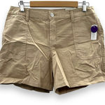 st. john's bay  Mid‎ Rise Beige Tan 5" Inseam Shorts Size 10 NEW Photo 0
