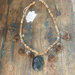 Chan Luu sterling silver beaded tassel necklace NWT Photo 0