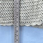 Vintage Crocheted Linen Cardigan Open Knit Travel Vacation Coverup Beach Sea Yellow Size 1X Photo 9