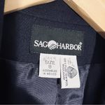 Sag Harbor‎ Navy Wool Blazer One Button With Pockets Size 8 Purple Photo 6