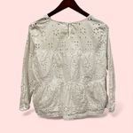J.Crew Cute white cotton breezy  eyelet top lined boho preppy coastal beach Photo 1