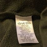 Strut this  Dark Green Cropped Sweatshirt Photo 5