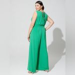 Torrid  Studio Knit Surplice Tie Back Green Jumpsuit - Size 14/16 (1) Photo 1