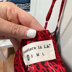 Elegant Red Lace Trim Tank Top Size XS Photo 3