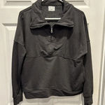 Anthropologie WILO the Label Bella 1/2 Zip Minimalist Lounge Gray Size Medium‎ Photo 0