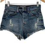 Guess  Jeans Womens Vintage Blue Distressed Frayed Hem Denim Cutoff Shorts 25‎ Photo 0