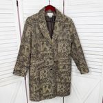 Newport News Vintage  Floral Paisley Tapestry Topper‎ Coat Tan Black 16 Photo 7