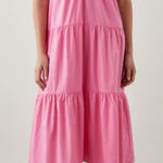 Rails  Avril Hot Pink Tiered Midi Dress Sleeveless‎ Sundress Casual Summer Photo 0