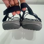 Skechers Memory Foam Women 7 Blue Strappy Elastic Sandals Flats Boho Outdoor Photo 2