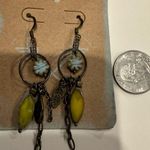 New Dangle Native American Earrings Charms Dreamcatcher Feathers Colorful Flower Yellow Photo 4
