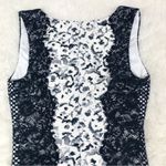 Guess  Black White Lace Bodycon Mini Dress‎ Sleeveless Short Sexy Fitted Size 0 Photo 8
