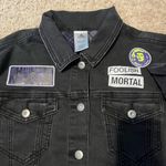 Disney  haunted mansion black patched denim jacket never worn Photo 4