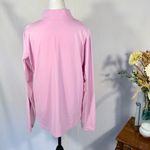 IBKUL Textured Solid UPF50+ 1/4 Zip Long Mesh Sleeve Sun Shirt in Soft Pink~XL💛 Pink Photo 4