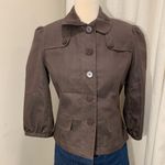 Sharagano Y2K Brown Button Up 3/4 sleeve Blazer Size Small Photo 6
