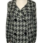 Wet Seal  Black & Gray Houndstooth double breasted peacoat jacket medium/small Photo 0