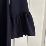 Nina Leonard  classic Navy Long bell Sleeve sheath Dress Photo 2