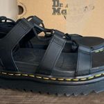 Dr. Martens  Nartilla Black Hydro Leather Gladiator Women's Sandal Size 11 #B1498 Photo 2