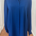 Investments Women's Blue Blouse Long Sleeve Small Photo 0