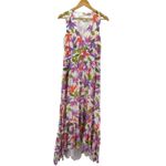Ramy Brook  Miles Floral V-Neck Sleeveless Maxi Dress High Low Hem Size‎ 4 Photo 2