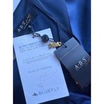 NWT y2k ABS Satin Strapless Cocktail Mini Peplum Dress in Blue Size 10 Photo 9