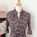 Rebecca Taylor Twilight Ditsy Floral Silk Blend Short Sleeve Shirt Dress Sz 2 Photo 3