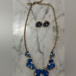 Kate Spade EUC  New York Beach House Bouquet Blue Flower Necklace & Earrings Photo 3