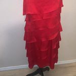 Connected Apparel  Red Sleeveless Shag Dress Photo 2