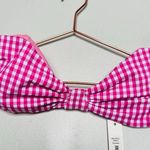 NWT CAROLINE CONSTAS Pink Orchid Gingham Adelphie Bikini Bottom & Top Swimsuit Size XL Photo 4