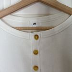 LPA  cotton waffle knit Henley Photo 4