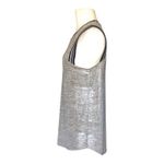 Trouvé Metallic Sleeveless Piped Shirt XS Striking Gold/Silver Striped Preowned Silver Photo 4