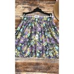 Frenchi Floral Purple smoked waist Skirt MEDIUM floral daisy Bohemian Photo 10