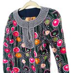 Tory Burch  Embroidered Floral Cotton Lightweight Mod Tunic Top Blouse Sz 2 Photo 2