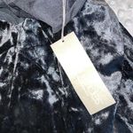 Eva Mendes NY&C medium womens black velvet v neck long sheer sleeve blouse sexy Photo 5