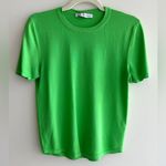 ZARA Lightweight Knit Short Sleeve Shirt, Bright Green, Size XL Photo 3