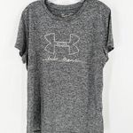 Under Armour  Gray Space Dye Short Sleeve Heatgear Graphic Activewear Top Size XL Photo 0