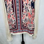 Market & Spruce Stitch Fix  Lightweight Knit Top Envelope Back Paisley Size M Photo 2