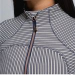 Lululemon Forme Jacket II RARE Pin Stripe Inkwell / Mojave Tan / White Inkwell 6 Photo 2