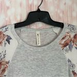 Vanilla Bay  Light Gray Floral Cheetah Print T Shirt Photo 1