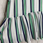 Line and Dot  Striped Peplum Sleeveless Tank Top Photo 5