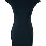 Susana Monaco  Black Bodycon Mini Dress Small Stretchy Basic Crew Neck Photo 0