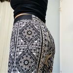 INC International Concepts Black and White Wide Leg Stretchy Boho Pants Size XL Photo 2