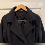 JOUJOU Double Breasted Long Sleeve Winter Pea Coat Jacket Size XL Black Photo 3